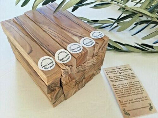 Neatly Stacked Bethlehem Olive Wood Pen Turning Blanks .