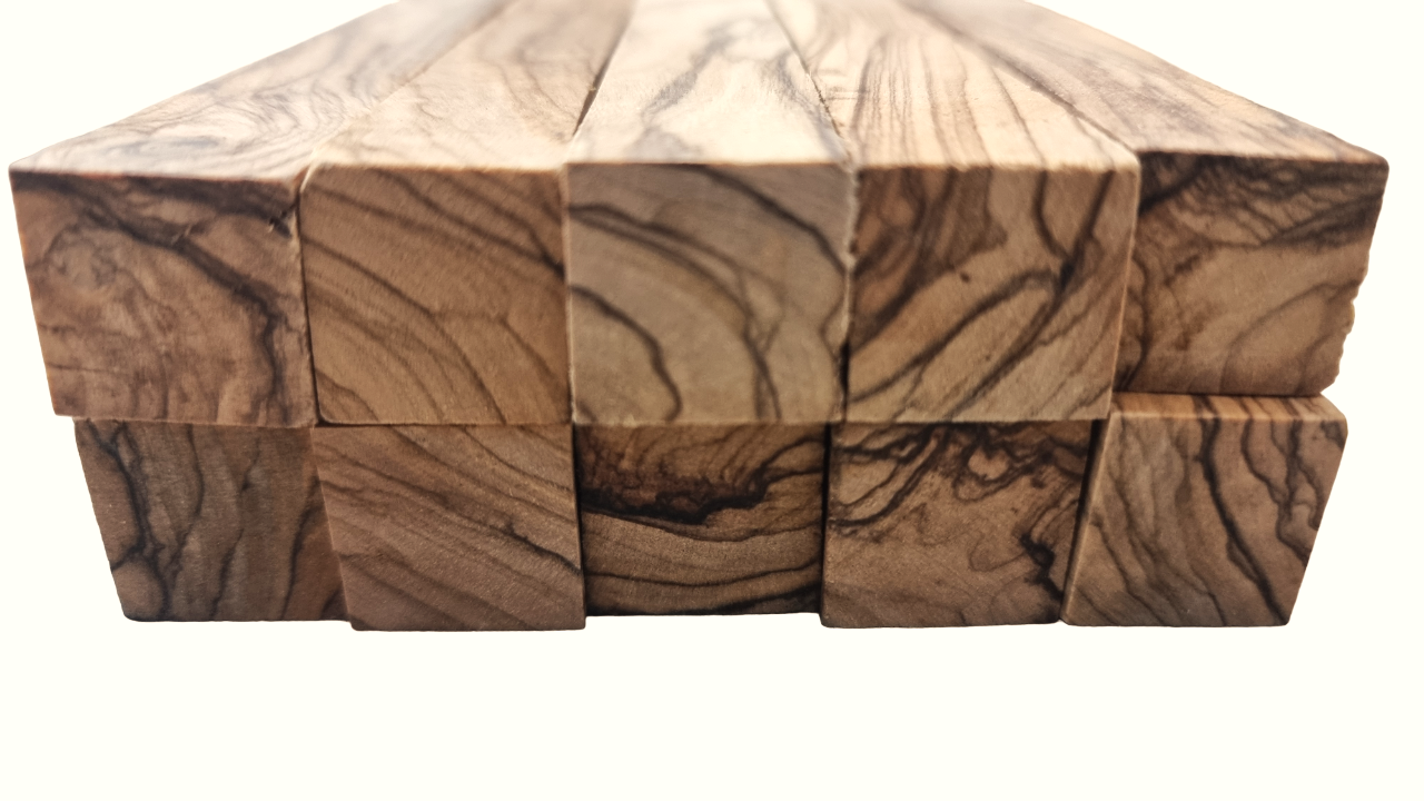 Olive Wood Pen Blanks Stacked Together.
